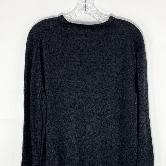 Banana Republic Sweater Men L Gray Luxury Blend Silk Cashmere V-Neck Casual Prep - Picture 6 of 8